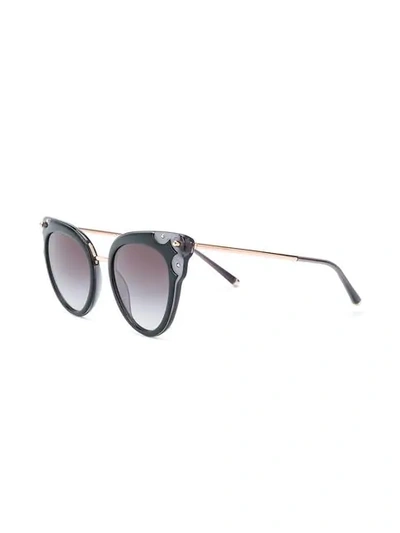Shop Dolce & Gabbana Cat Eye Sunglasses In Metallic