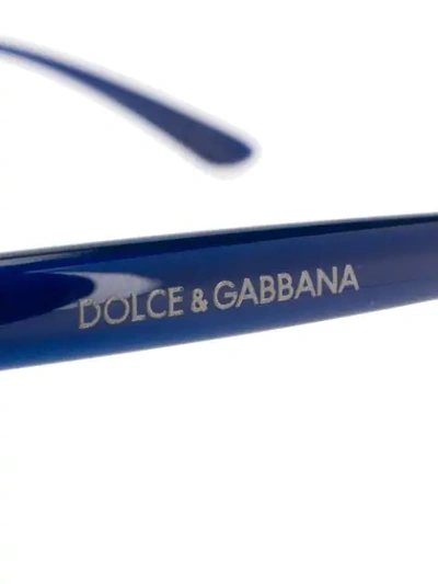 Shop Dolce & Gabbana Eyewear Oversized Cat Eye Sunglasses - Blue