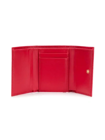 Shop Dolce & Gabbana Foldover Card Wallet In Red