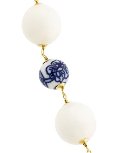 Shop Rosantica Layered Bead Necklace In Blue