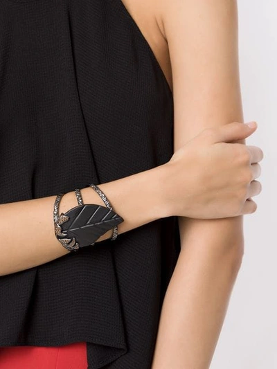 Shop Calvin Klein Camila Klein 'blatt' Armband - Metallisch In Metallic