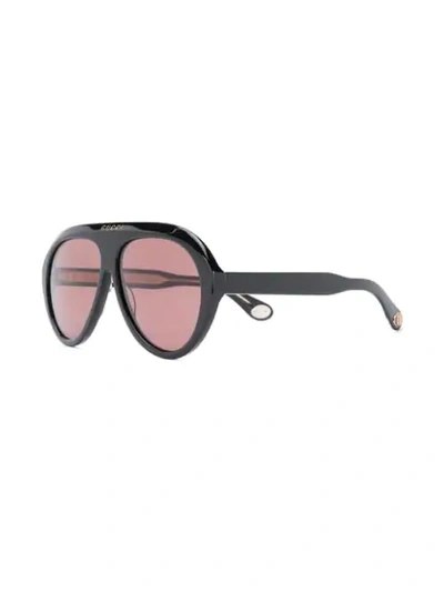 Shop Gucci Aviator Sunglasses In 001 Black