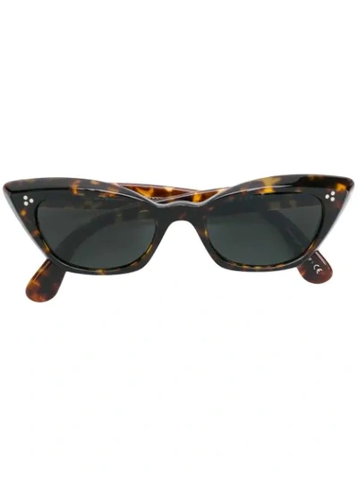 Shop Oliver Peoples Bianka Sunglasses In Brown