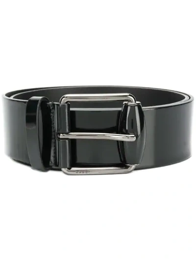 Shop Gucci Varnished Belt In Black