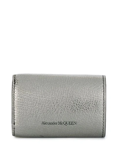 Shop Alexander Mcqueen Skull Mini Folding Wallet In Grey