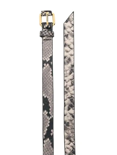 B-LOW THE BELT IVY PYTHON BELT - 黑色