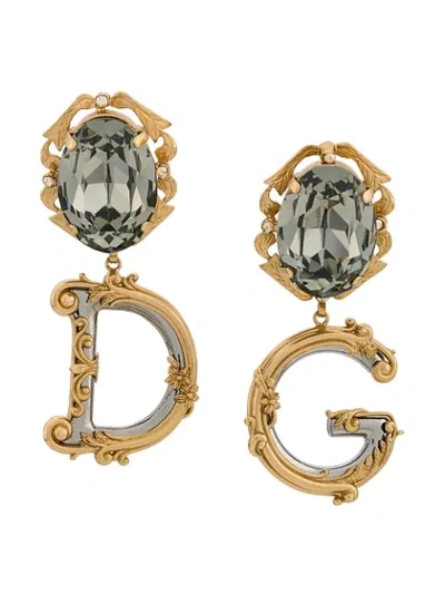 Shop Dolce & Gabbana Clip-on Earrings In Gold