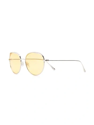 Shop Jimmy Choo Ellos Sunglasses In Gold