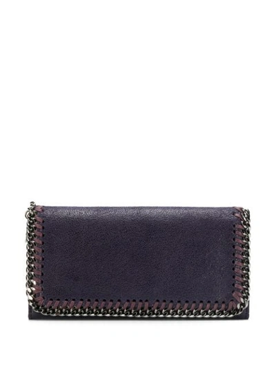 Shop Stella Mccartney Falabella Continental Wallet In Purple