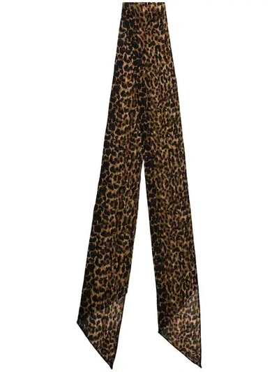 Shop Saint Laurent Leopard In Brown