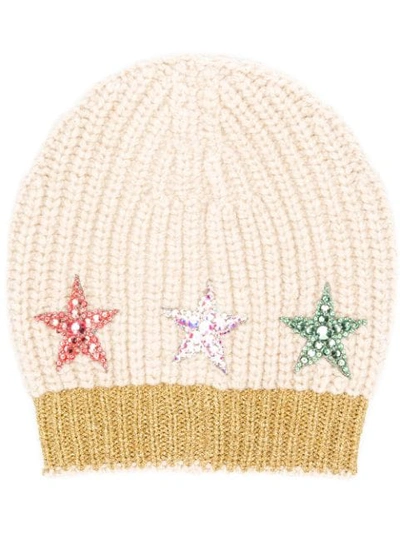 Shop Gucci Verzierte Beanie - Nude In Neutrals