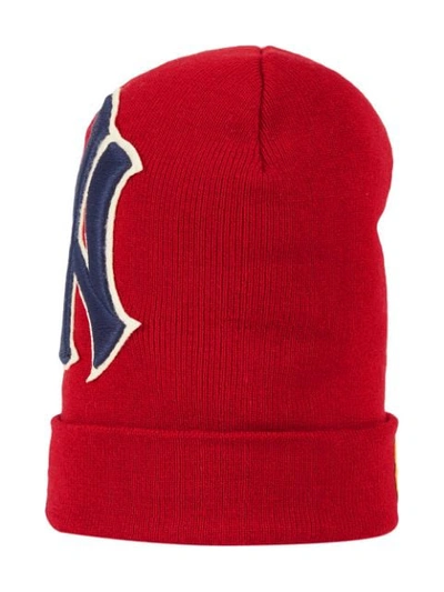 Shop Gucci Wool Hat With Ny Yankees™ Patch In Red