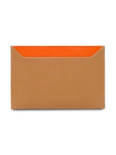 Shop Prada Leather Cardholder - Brown