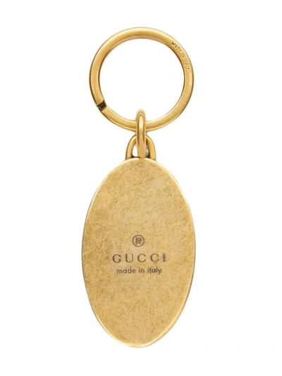 Shop Gucci Schlüsselanhänger Mit Gg-logo In Black