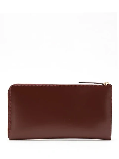 Shop Sarah Chofakian Leather Wallet In Brown
