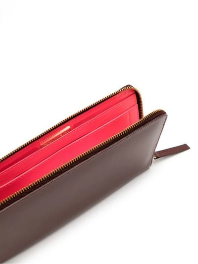 Shop Sarah Chofakian Leather Wallet In Brown