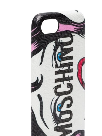 Shop Moschino Logo Print Iphone 8 Case In White