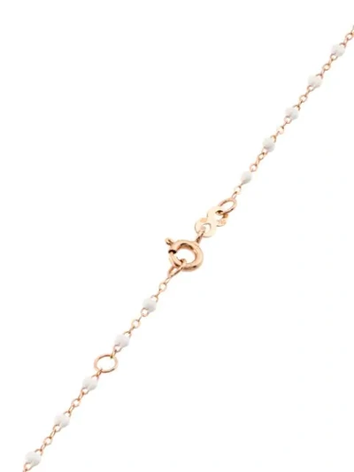 Shop Gigi Clozeau 18kt Rose Gold Classic Gigi Madone White Beaded Rosary Necklace