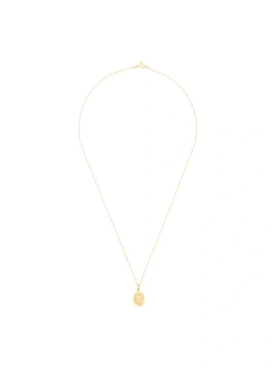 Shop Hermina Athens Ygeia Pendant Necklace In Gold