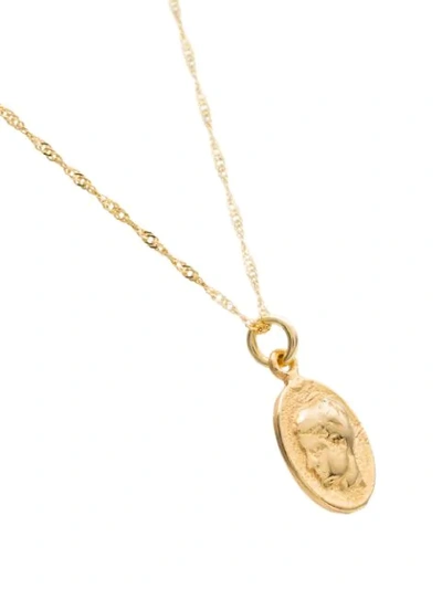Shop Hermina Athens Ygeia Pendant Necklace In Gold