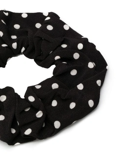 Shop Andamane Polka Dot Scrunchie - Black