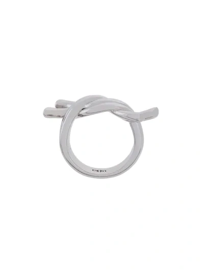 Shop Eshvi Venus Tied Style Ring In Metallic