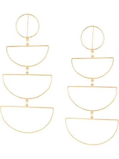 Shop Mercedes Salazar Columpio Cascading Earrings In Gold