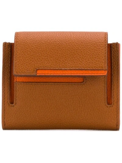 Shop Tod's Accordian Cardholder In Brown