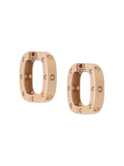 Shop Roberto Coin 18kt 'pois Mois' Rotgoldohrringe In Rose Gold