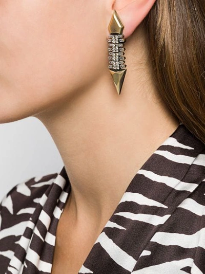 Iosselliani White Eclipse Earrings In Gold