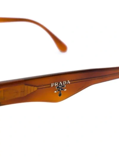 Shop Prada Cat-eye Acetate Glasses In Brown