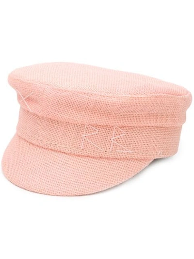 Shop Ruslan Baginskiy Embroidered Logo Peaked Hat - Pink