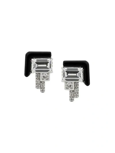 Shop V Jewellery Elodie Stud Earrings In Metallic