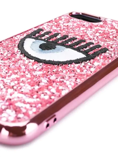 Shop Chiara Ferragni Glittered Iphone 7 Case - Pink
