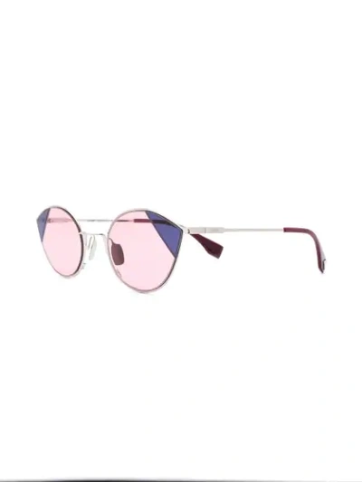 Shop Fendi Round Frame Sunglasses In Pink