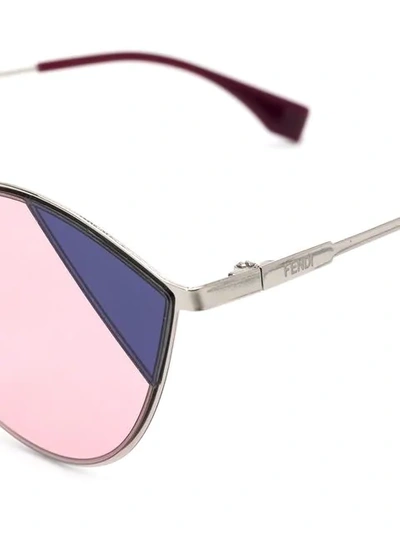 Shop Fendi Round Frame Sunglasses In Pink