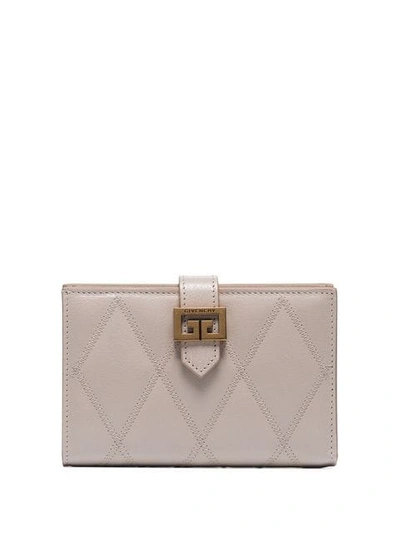 Shop Givenchy Ivory Quilted Leather Envelope Purse In Neutrals