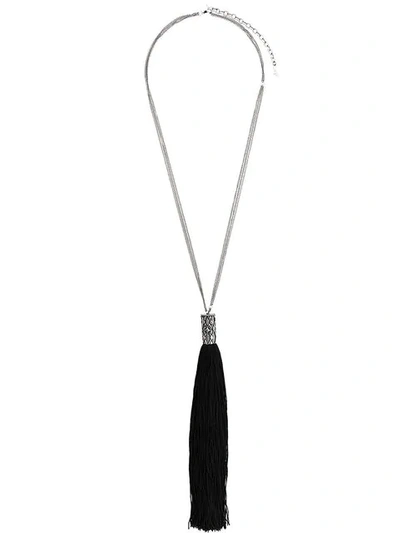 Shop Saint Laurent Loulou Necklace In Metallic