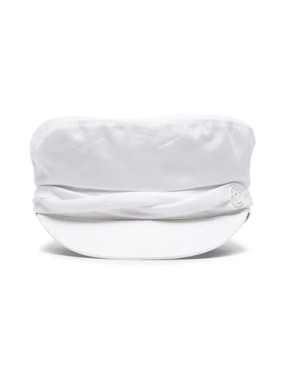 Shop Maison Michel White Abby Cotton Sailor Hat