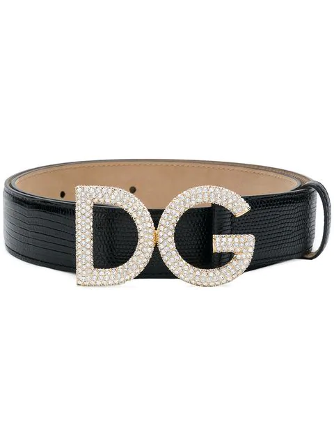 Dolce \u0026 Gabbana Crystal Logo Buckle 