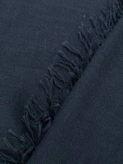 Brunello Cucinelli Oversized-schal Mit Fransen In C7186 Blue
