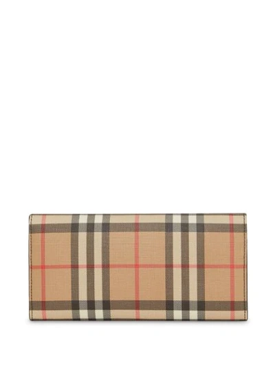 Shop Burberry Vintage Check Continental Wallet In Multicolour