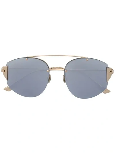 Shop Dior Stronfger Sunglasses In Gold