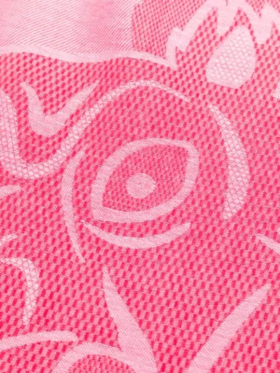 Shop Kenzo Logo Print Scarf In Pink