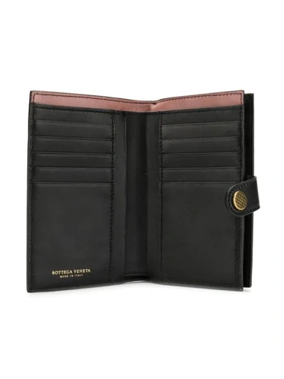Shop Bottega Veneta French Bi-fold Wallet - Black