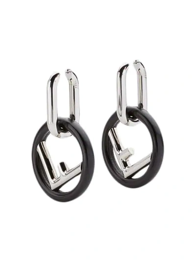 Shop Fendi F Is For  Earrings In Metallic