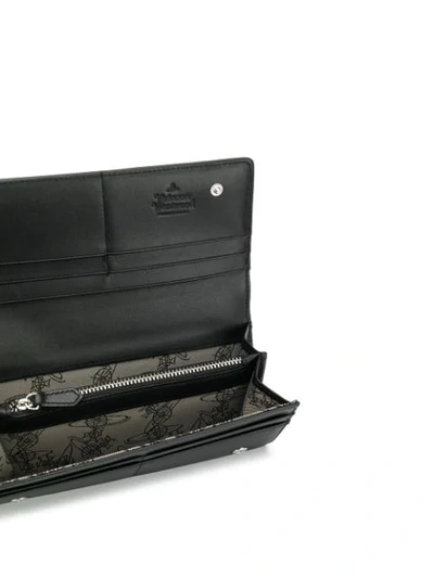 Shop Vivienne Westwood Foldover Top Wallet In Black