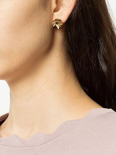 Shop Meadowlark Wildflower Earrings Set In Gold