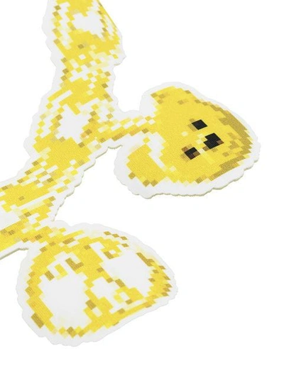 Shop Moschino Chain Necklace In Yellow