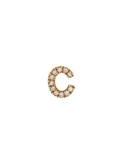 Shop Loquet 18k Yellow Gold C Diamond Letter Charm